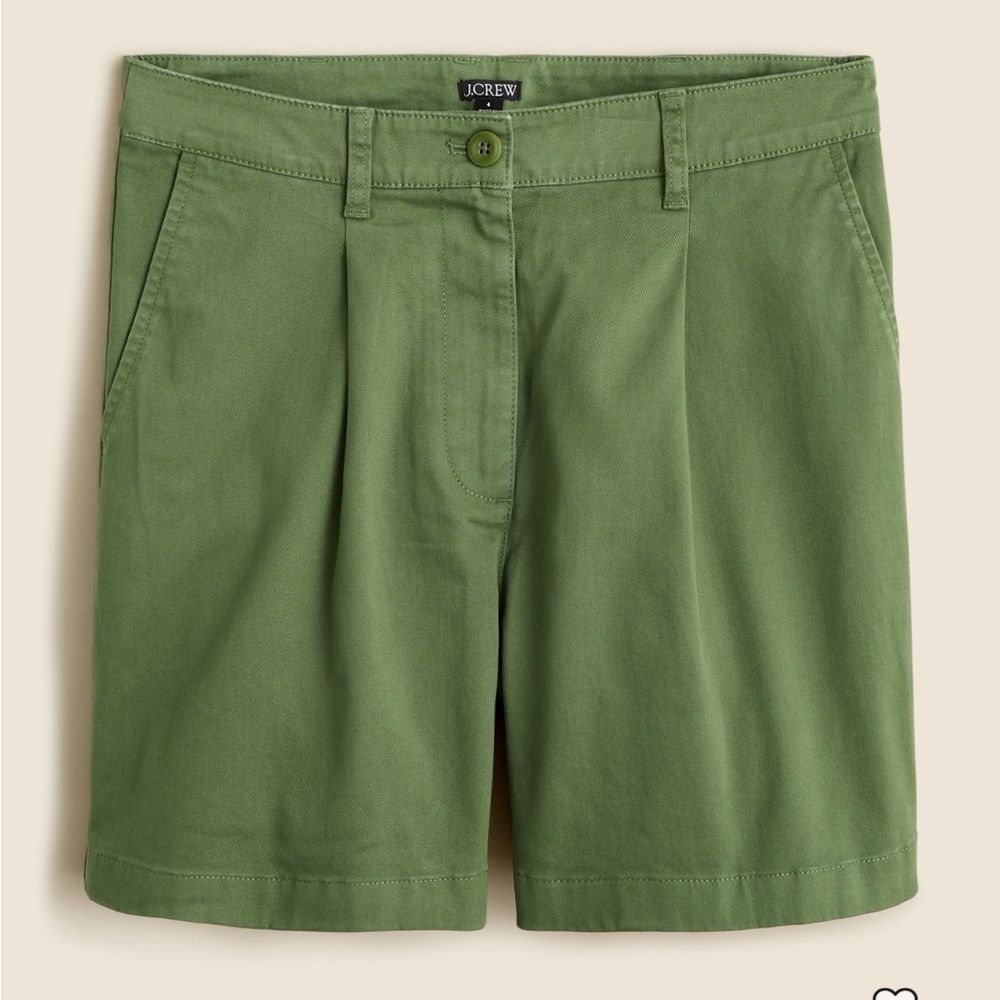 J. Crew Pleated Capeside Chino Shorts Relaxed Fit Size 12 & 14